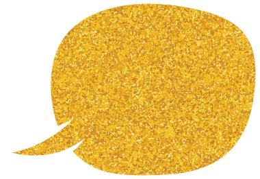 parıldayan altın folyo sohbet balonu