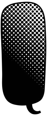 siyah yarım ton gradyan sohbet balonu