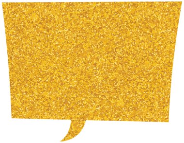 parıldayan altın folyo sohbet balonu