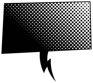 siyah yarım ton gradyan sohbet balonu