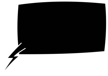 Siyah el çizimi sohbet baloncuğu el çizimi vektör çizimi