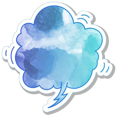 suluboya sohbet balonu etiketi