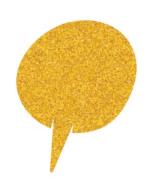 parıldayan altın folyo sohbet balonu