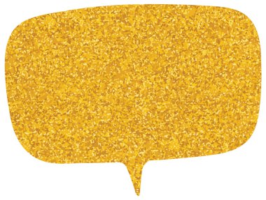 parıldayan altın folyo sohbet balonu