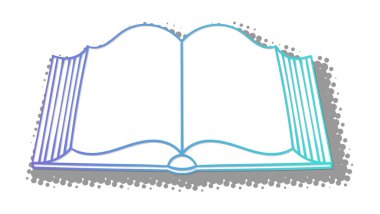 Yarım ton gölgeli kitap karalaması