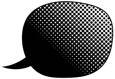 siyah yarım ton gradyan sohbet balonu