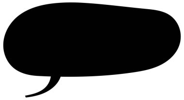 Siyah el çizimi sohbet baloncuğu el çizimi vektör çizimi