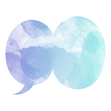 suluboya sohbet balonu vektör çizimi