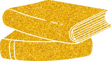 Altın renkli el çizimi kitap karalaması