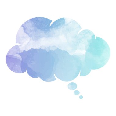 suluboya sohbet balonu vektör çizimi