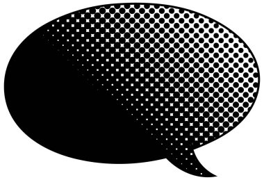 siyah yarım ton gradyan sohbet balonu