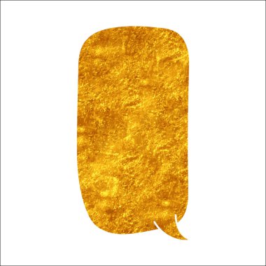 parıldayan altın folyo sohbet balonu