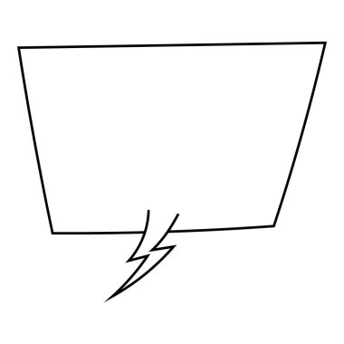 El çizimi sohbet balonu vektör çizimi