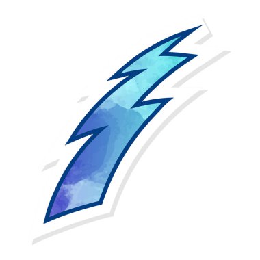 Yapıştırma biçiminde el çizimi gök gürültüsü karalaması