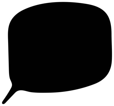 Siyah el çizimi sohbet baloncuğu el çizimi vektör çizimi