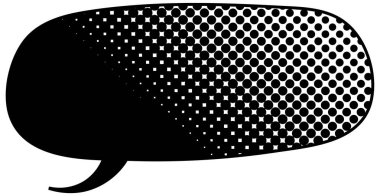 siyah yarım ton gradyan sohbet balonu