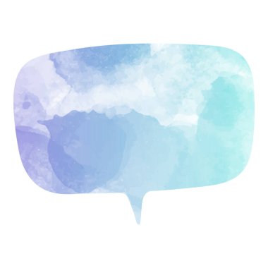 suluboya sohbet balonu vektör çizimi