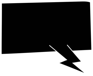 Siyah el çizimi sohbet baloncuğu el çizimi vektör çizimi