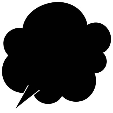 Siyah el çizimi sohbet baloncuğu el çizimi vektör çizimi