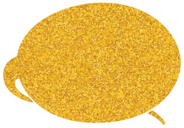 parıldayan altın folyo sohbet balonu