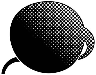 siyah yarım ton gradyan sohbet balonu