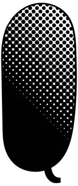 siyah yarım ton gradyan sohbet balonu