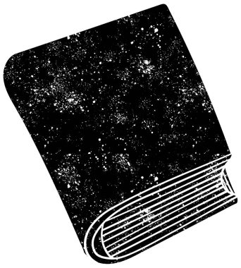 Kırsal grunge siyah beyaz kitap karalaması