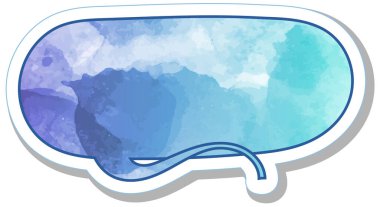 suluboya sohbet balonu etiketi