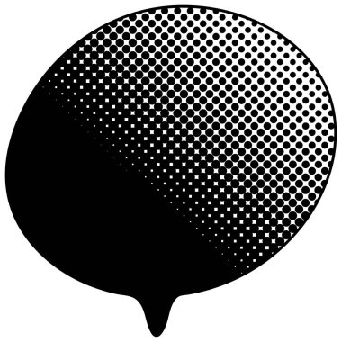 siyah yarım ton gradyan sohbet balonu