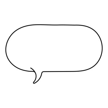 El çizimi sohbet balonu vektör çizimi