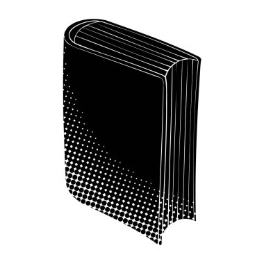 siyah yarım ton el çizimi kitap karalaması