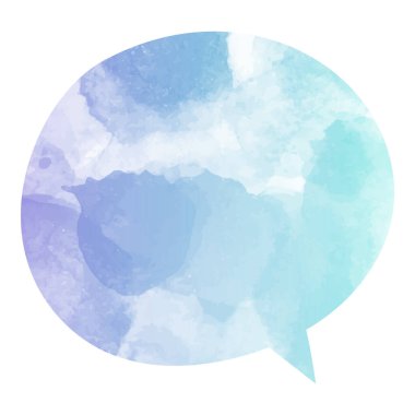 suluboya sohbet balonu vektör çizimi