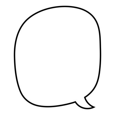 El çizimi sohbet balonu vektör çizimi