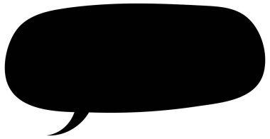 Siyah el çizimi sohbet baloncuğu el çizimi vektör çizimi