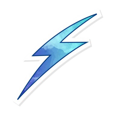 Yapıştırma biçiminde el çizimi gök gürültüsü karalaması