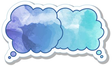 suluboya sohbet balonu etiketi