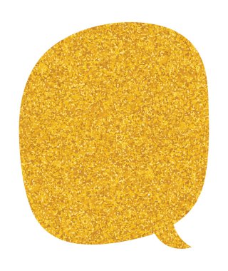 parıldayan altın folyo sohbet balonu