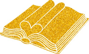 Altın renkli el çizimi kitap karalaması