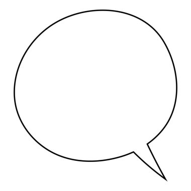 El çizimi sohbet balonu vektör çizimi