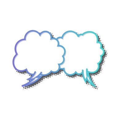 Yarım ton gölgeli boş konuşma balonu