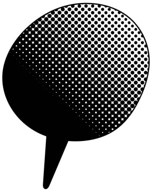 siyah yarım ton gradyan sohbet balonu