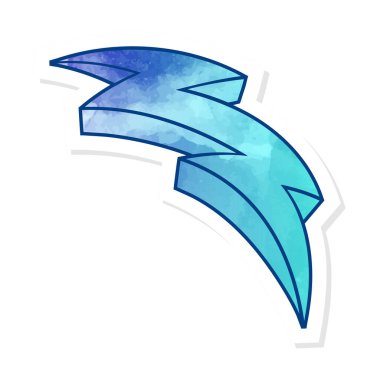 Yapıştırma biçiminde el çizimi gök gürültüsü karalaması