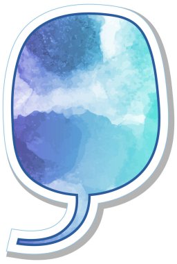 suluboya sohbet balonu etiketi