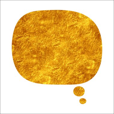 parıldayan altın folyo sohbet balonu