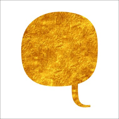 parıldayan altın folyo sohbet balonu