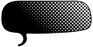 siyah yarım ton gradyan sohbet balonu