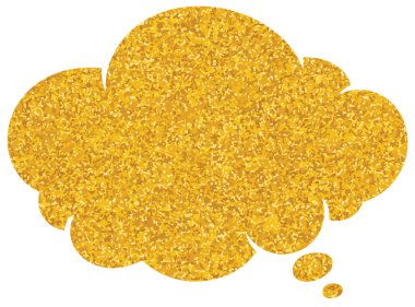 parıldayan altın folyo sohbet balonu