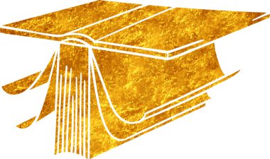 Altın renkli el çizimi kitap karalaması