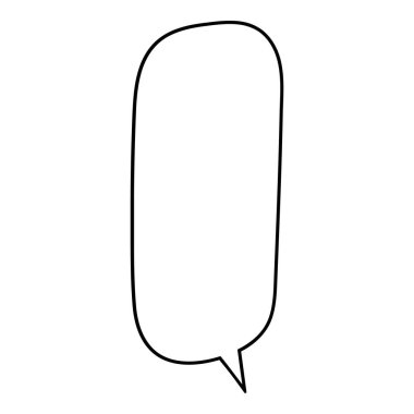 El çizimi sohbet balonu vektör çizimi