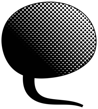 siyah yarım ton gradyan sohbet balonu